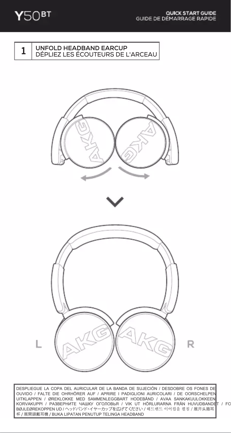 Page n°1 - Manuel utilisateur AKG Y50BT