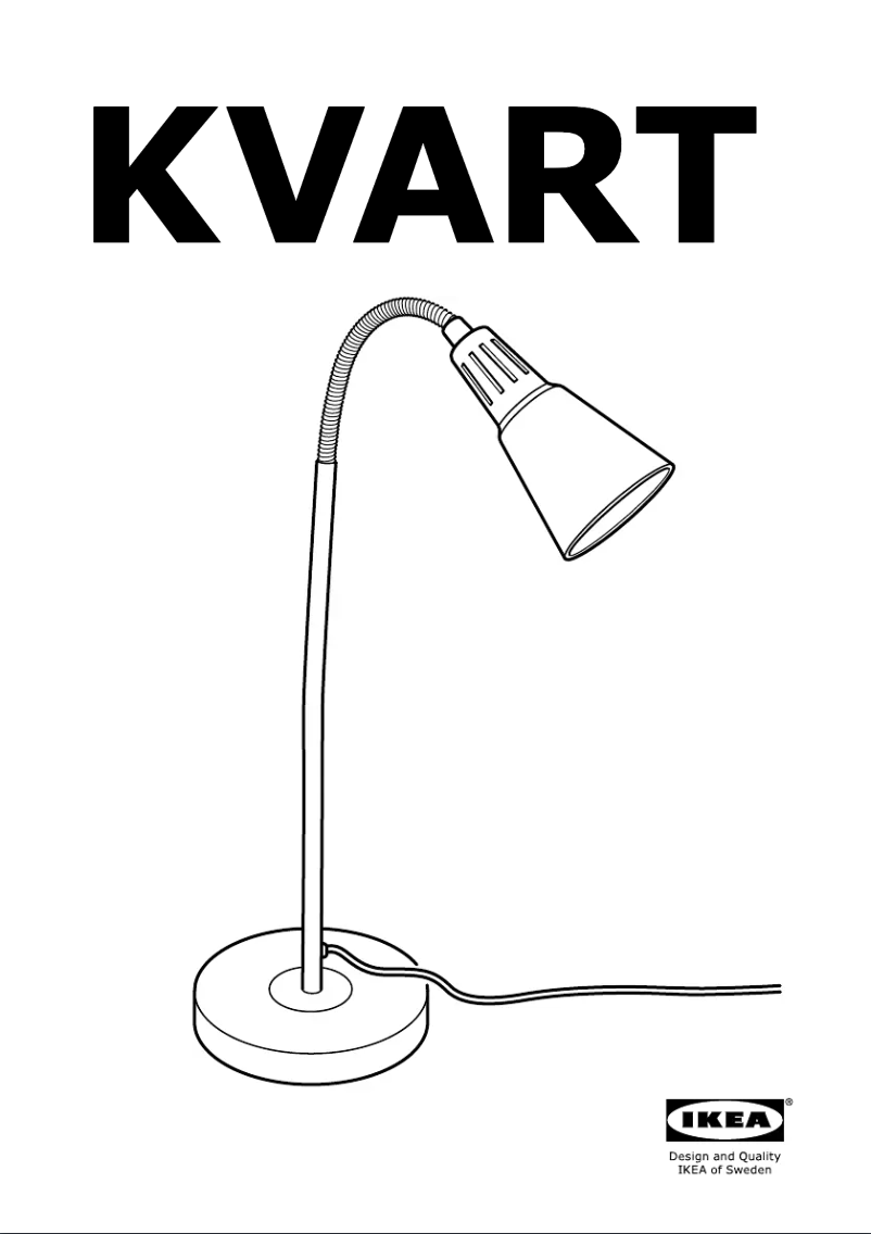 Page 1 de la notice Instructions / montage Ikea KVART