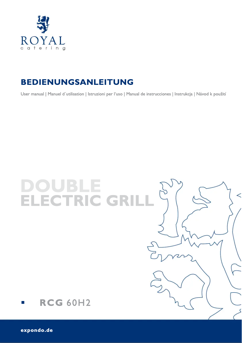 Page n°1 - Manuel utilisateur Royal Catering RCG 60H2