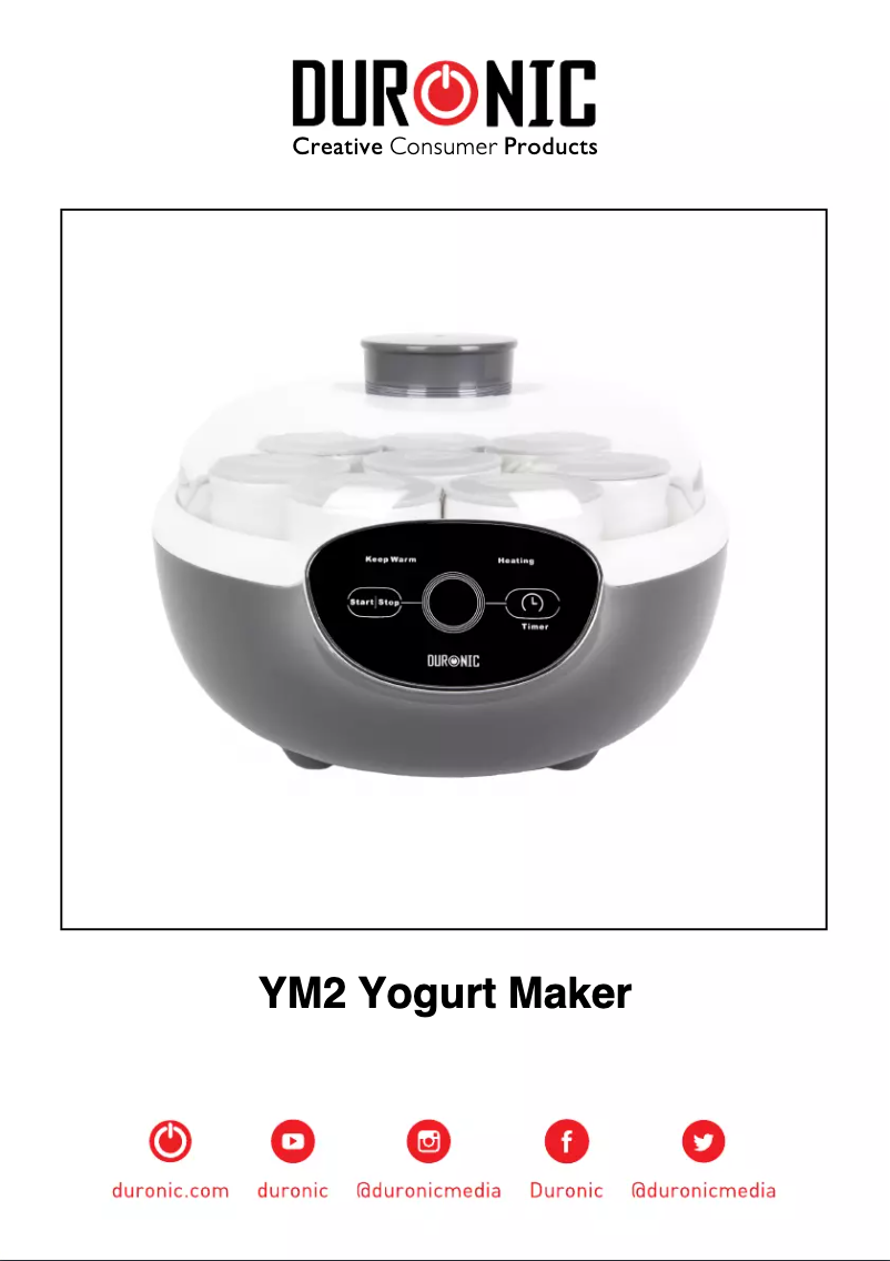 Page n°1 - Manuel utilisateur Duronic YM1