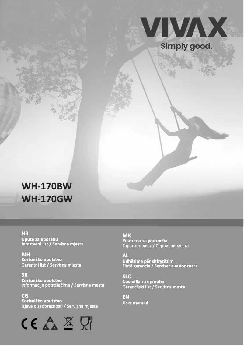 Page 1 de la notice Manuel utilisateur Vivax WH-170BW