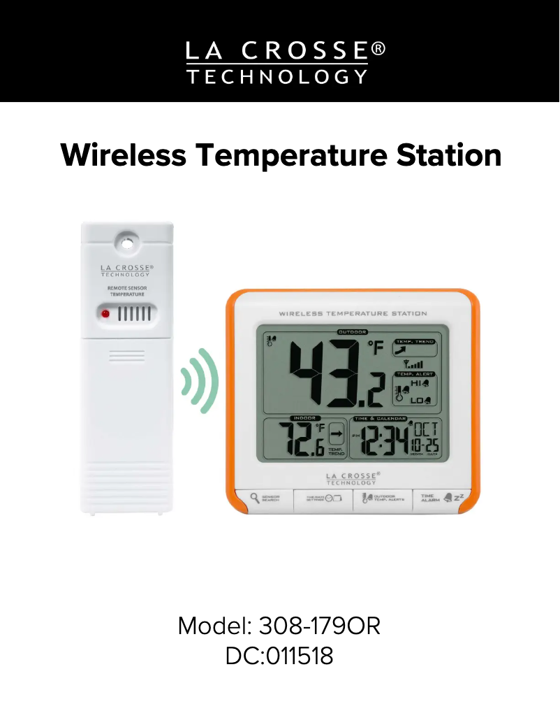 Image de la première page du manuel de l'appareil 308-179OR