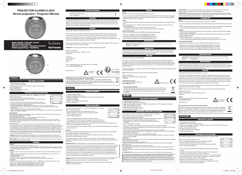 Image de la première page du manuel de l'appareil RL977