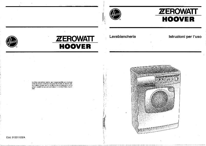 Page n°1 - Manuel utilisateur Zerowatt-Hoover CX 453