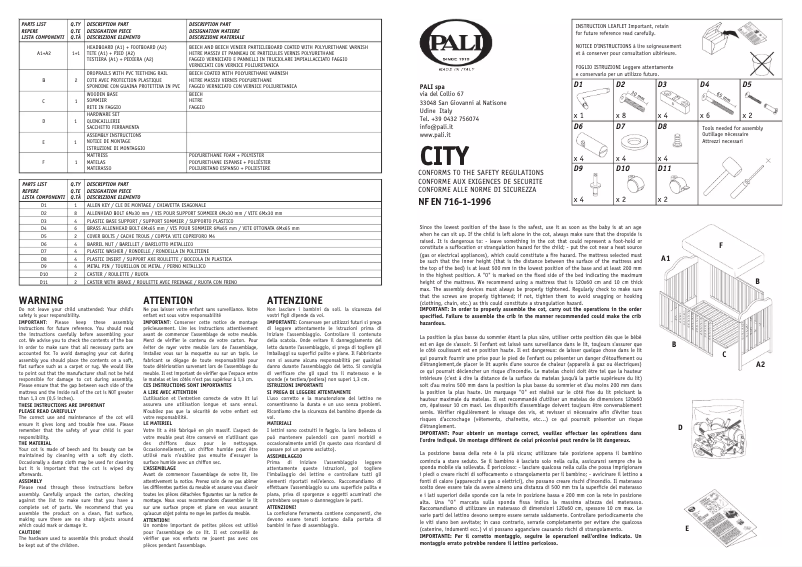 Image de la première page du manuel de l'appareil City