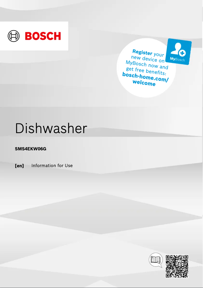 Image de la première page du manuel de l'appareil SMS4EKW06G