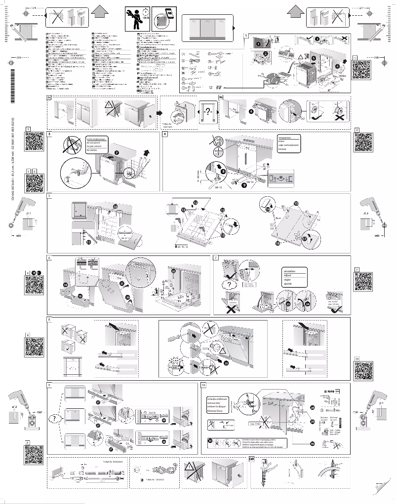 Page 1 de la notice Instructions / montage Junker JS65X00ETE