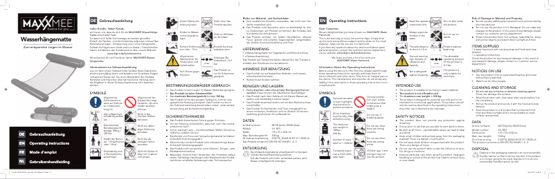 Page n°1 - Manuel utilisateur Maxxmee 02710