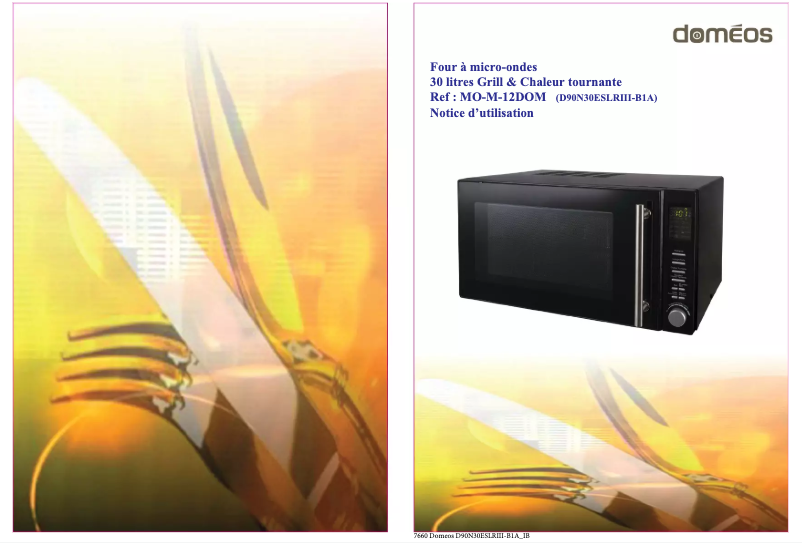 Page 1 de la notice Manuel utilisateur Doméos MO-M-12DOM