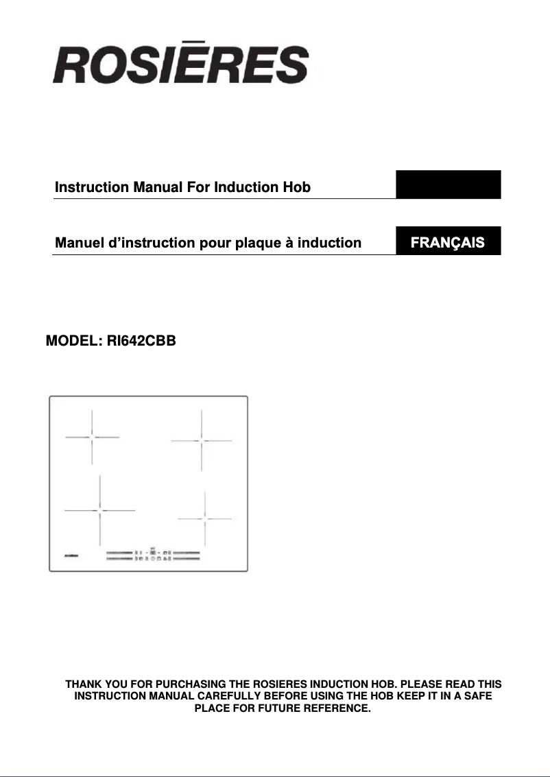 Image de la première page du manuel de l'appareil RI642CBB