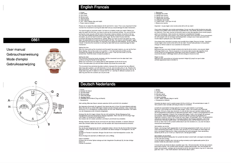 Image de la première page du manuel de l'appareil 0861