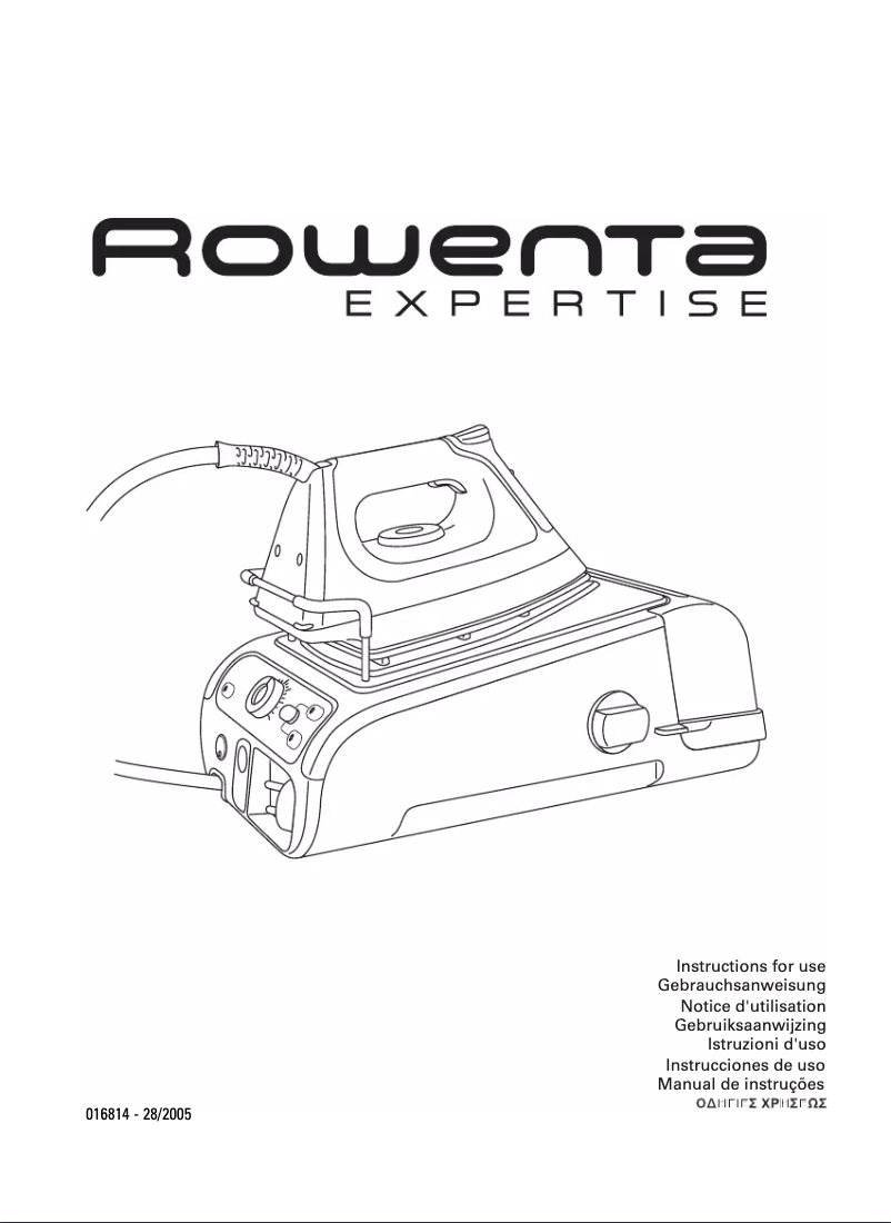 Page n°1 - Manuel utilisateur Rowenta Expertise DG 9040