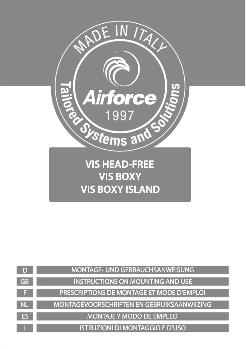 Imagen de la primera página del manual del dispositivo Vis Head Free