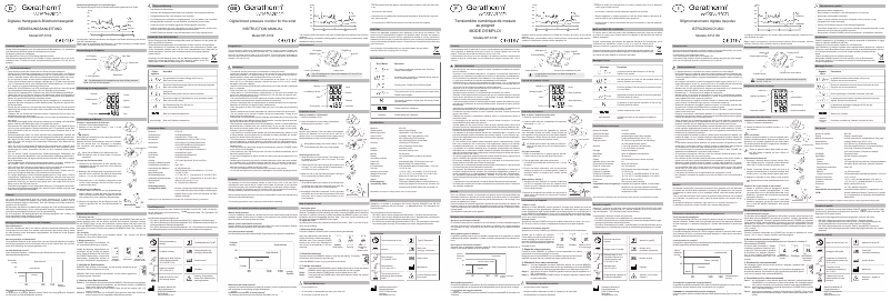 Page n°1 - Manuel utilisateur Geratherm Wristwatch KP-6130