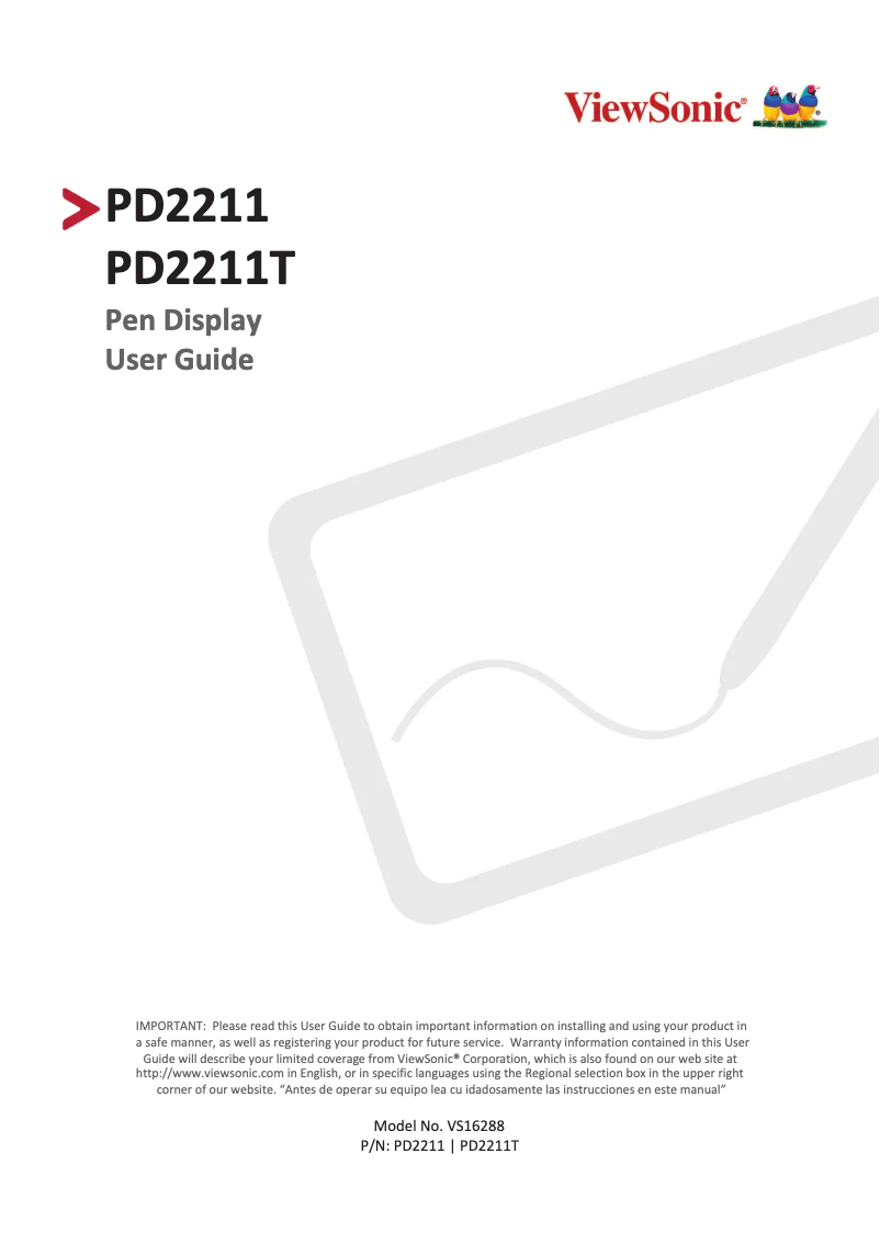 Image de la première page du manuel de l'appareil PD2211