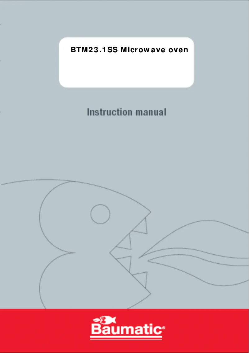 Page n°1 - Manuel utilisateur Baumatic BTM23.1SS