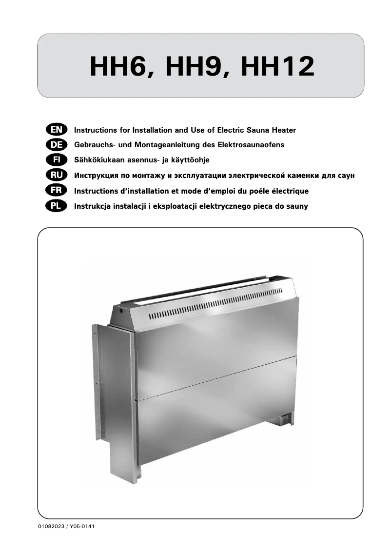 Page 1 de la notice Manuel utilisateur Harvia Hidden Heater HH12 HH120400