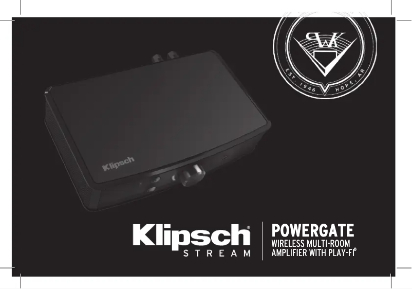 Page n°1 - Manuel utilisateur Klipsch PowerGate