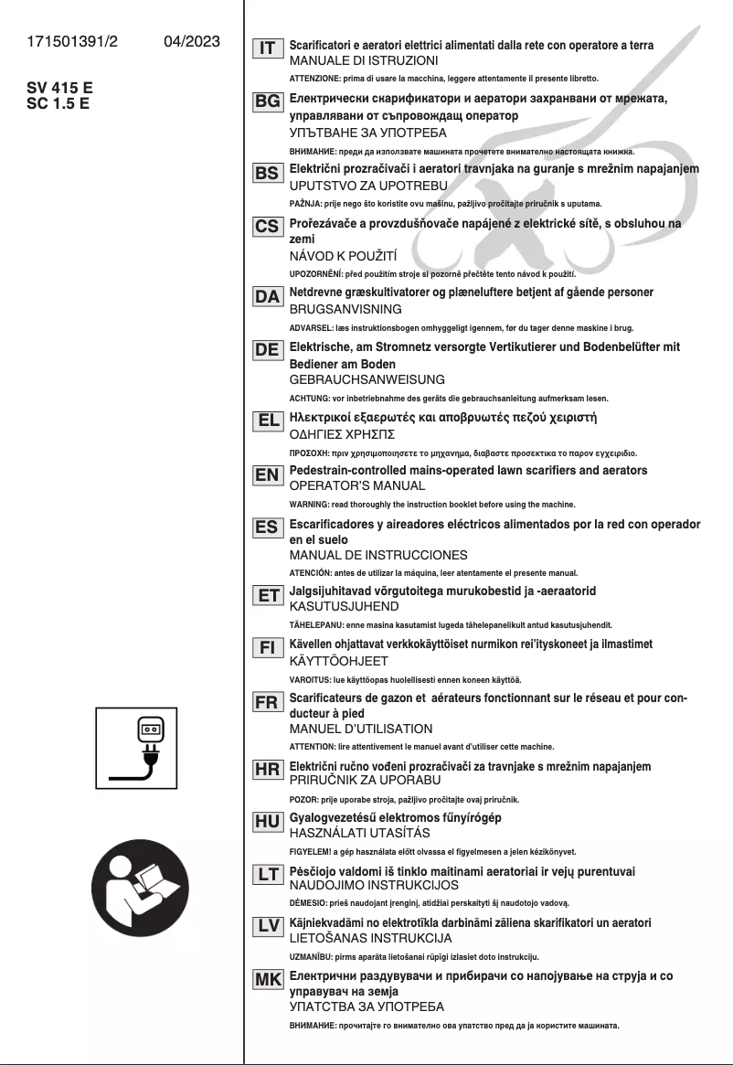 Image de la première page du manuel de l'appareil SV 415 E