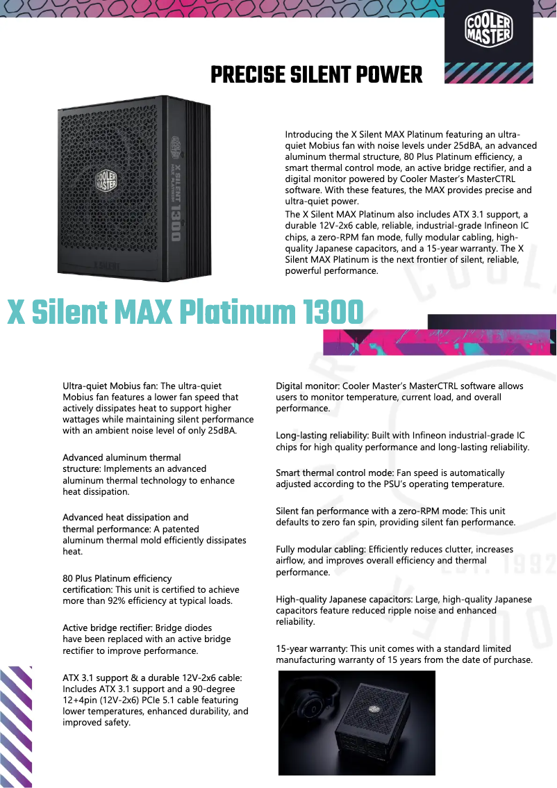 Image de la première page du manuel de l'appareil X Silent MAX Platinum 1300