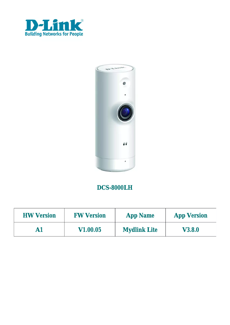 Page 1 de la notice Mode d'emploi D-Link DCS-8200LH