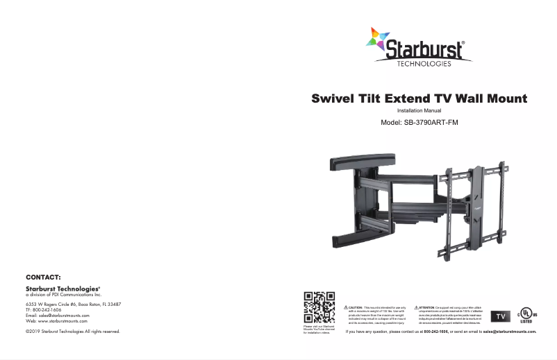 Page n°1 - Manuel utilisateur Starburst SB-3790ART-FM
