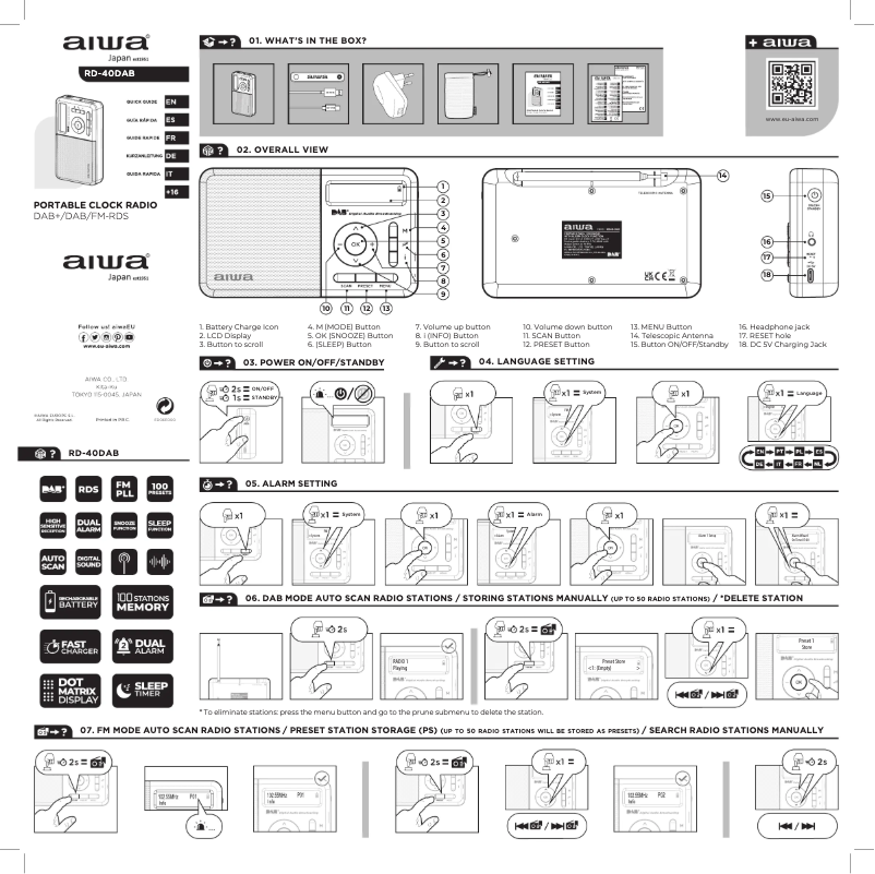 Page n°1 - Manuel utilisateur Aiwa RD-40DAB