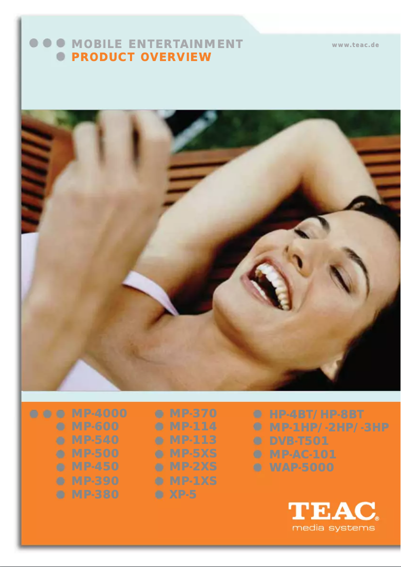 Page 1 de la notice Manuel utilisateur Teac HP-8BT