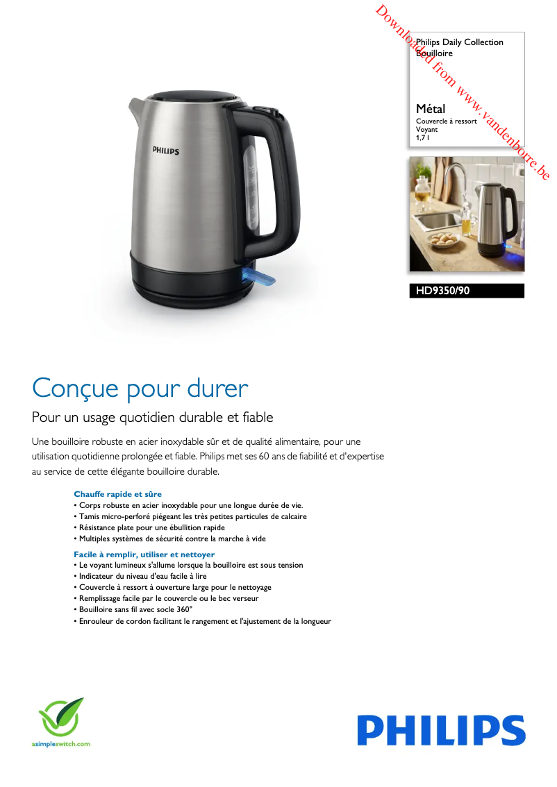 Página 1 del manual Manual de usuario Philips Daily Collection HD9350