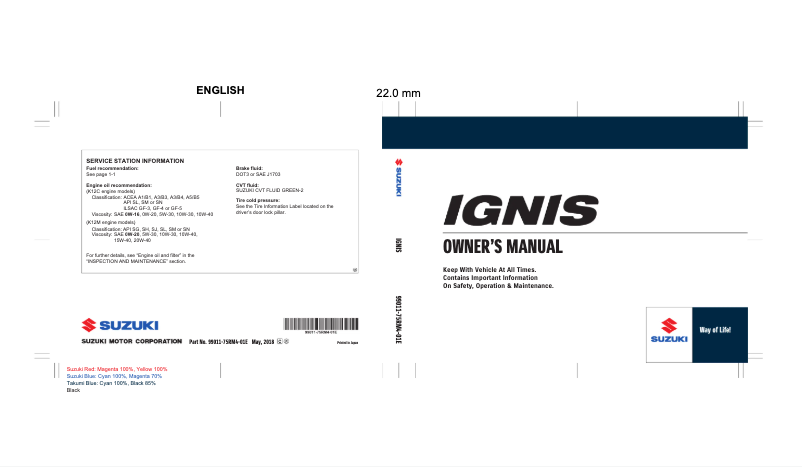 Imagen de la primera página del manual del dispositivo Ignis (2017)