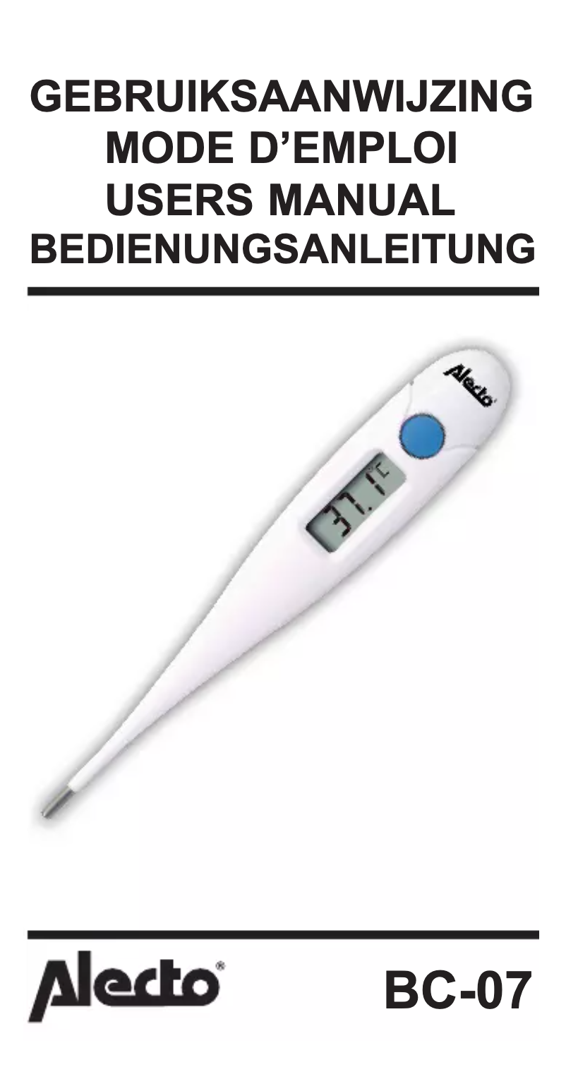 Page 1 de la notice Manuel utilisateur Alecto BC-07