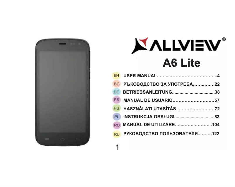 Page n°1 - Manuel utilisateur Allview A6 Lite