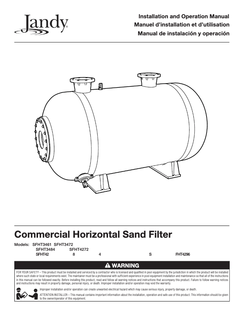 Página 1 del manual Manual de usuario JANDY SFHT3461