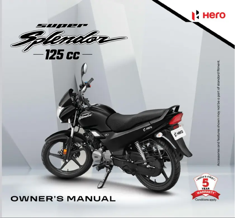 Page 1 de la notice Manuel utilisateur Hero Super Splendor (2024)
