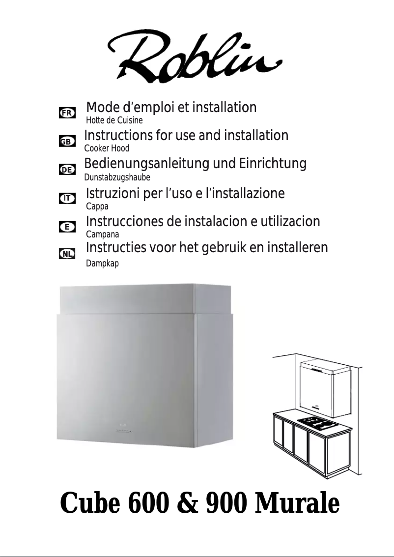 Page 1 de la notice Manuel utilisateur Roblin Cube 900