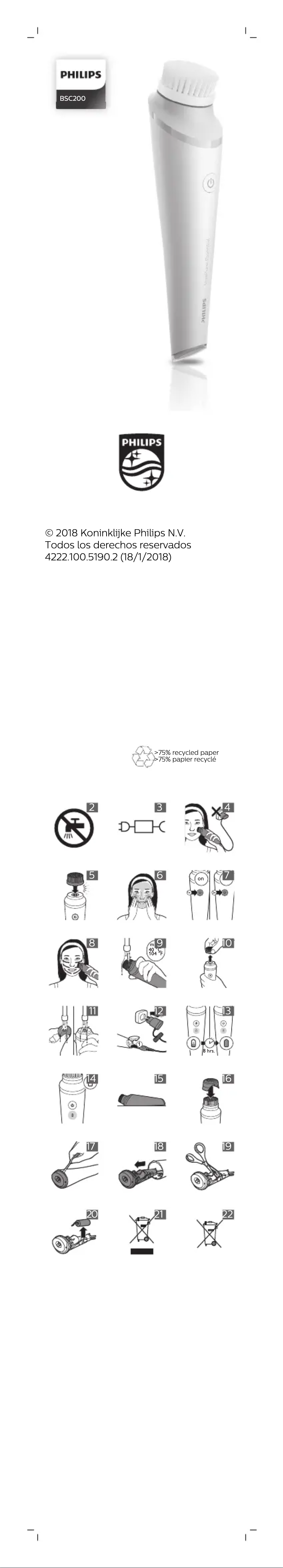 Image de la première page du manuel de l'appareil VisaPure Essential BSC200