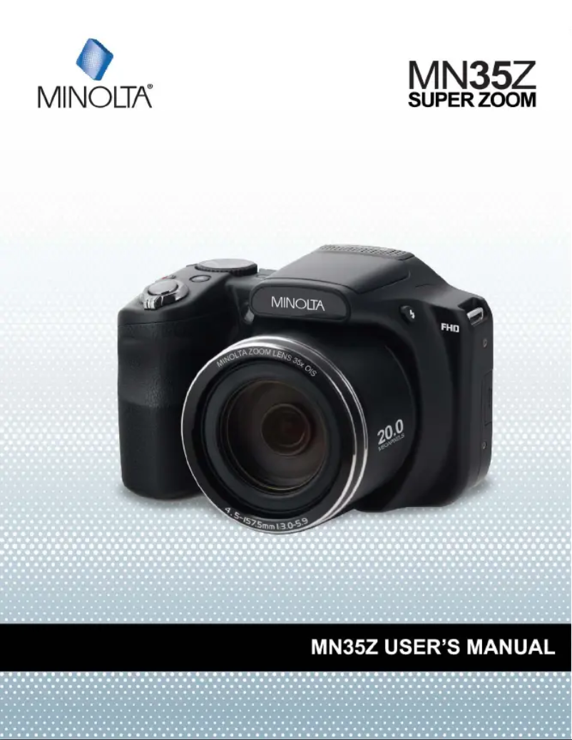 Page 1 de la notice Manuel utilisateur Minolta MN35Z