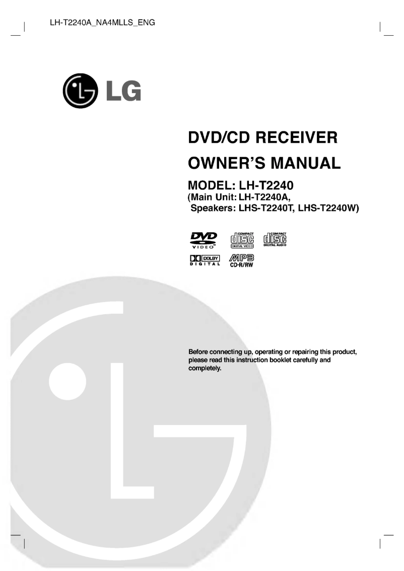 Image de la première page du manuel de l'appareil LH-T2240A