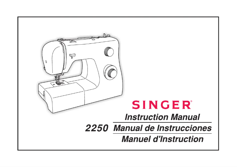 Page 1 de la notice Manuel utilisateur Singer Tradition 2250