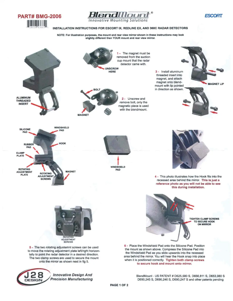 Image de la première page du manuel de l'appareil BMG-2006