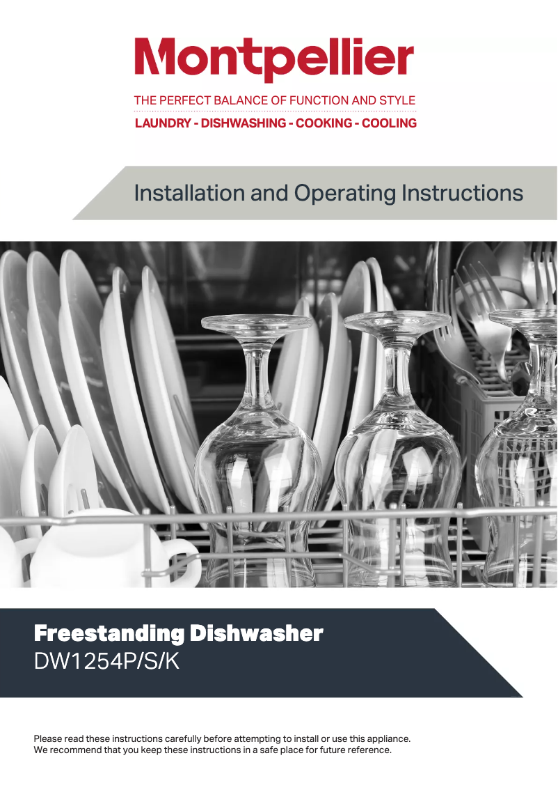 First page image of the manual for DW1254P