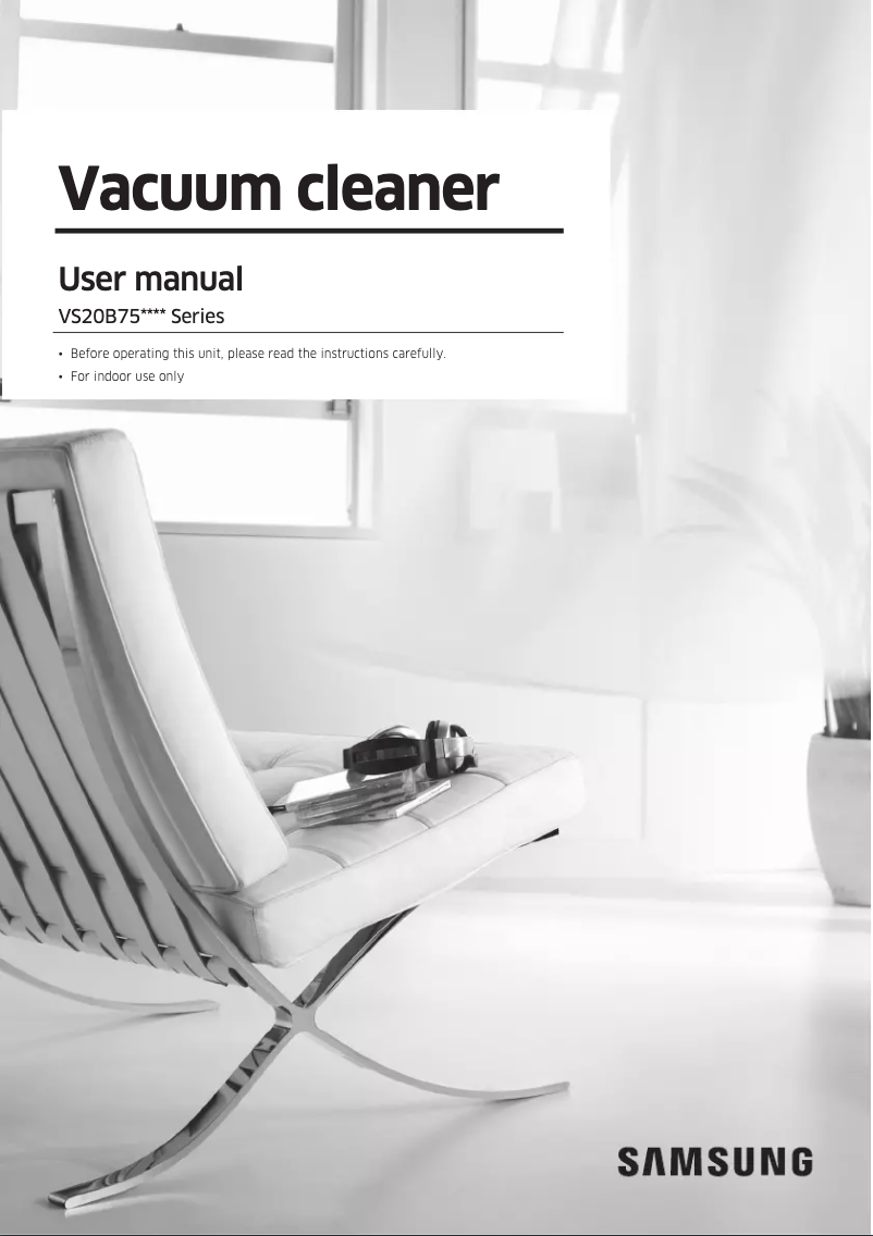 Page 1 de la notice Manuel utilisateur Samsung VS20B75A9R5