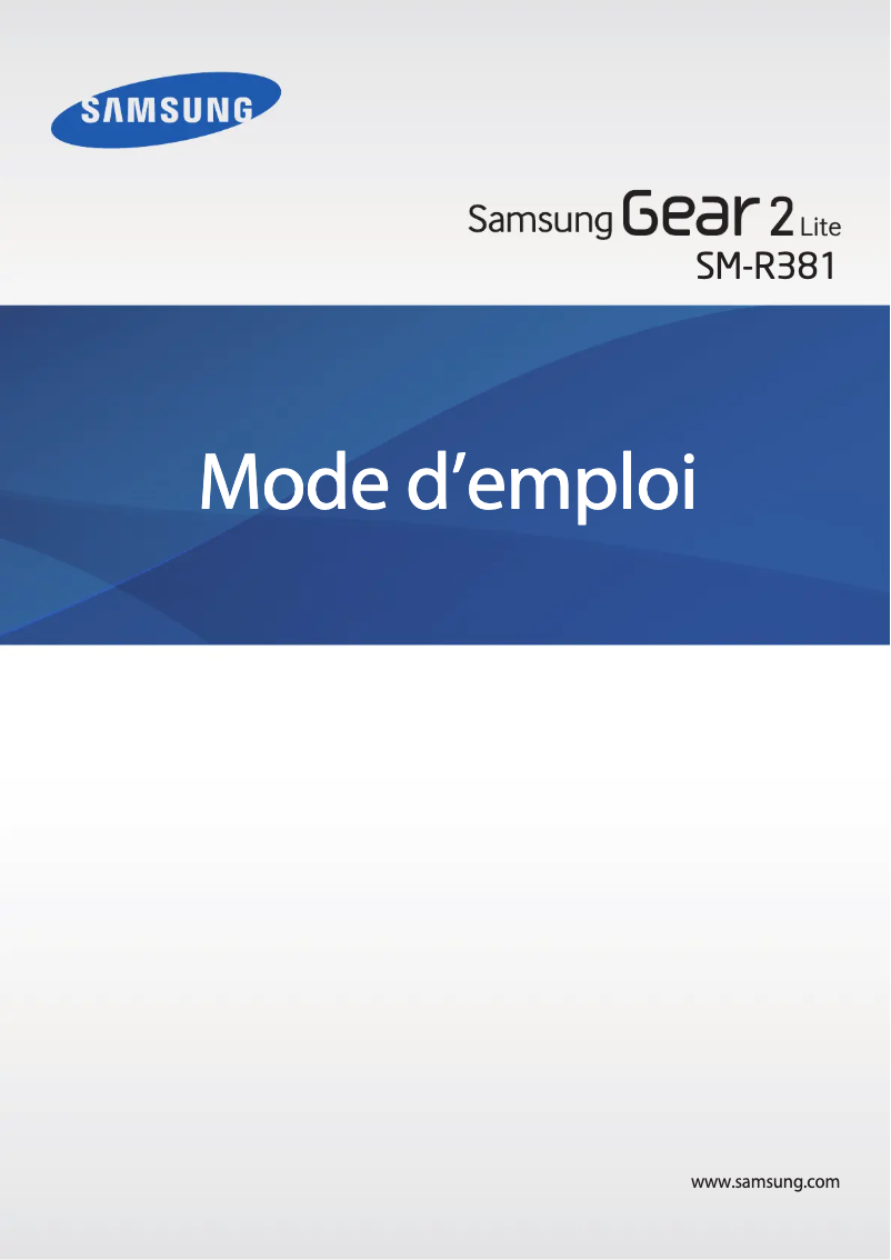 Page n°1 - Manuel utilisateur Samsung Gear 2 Neo