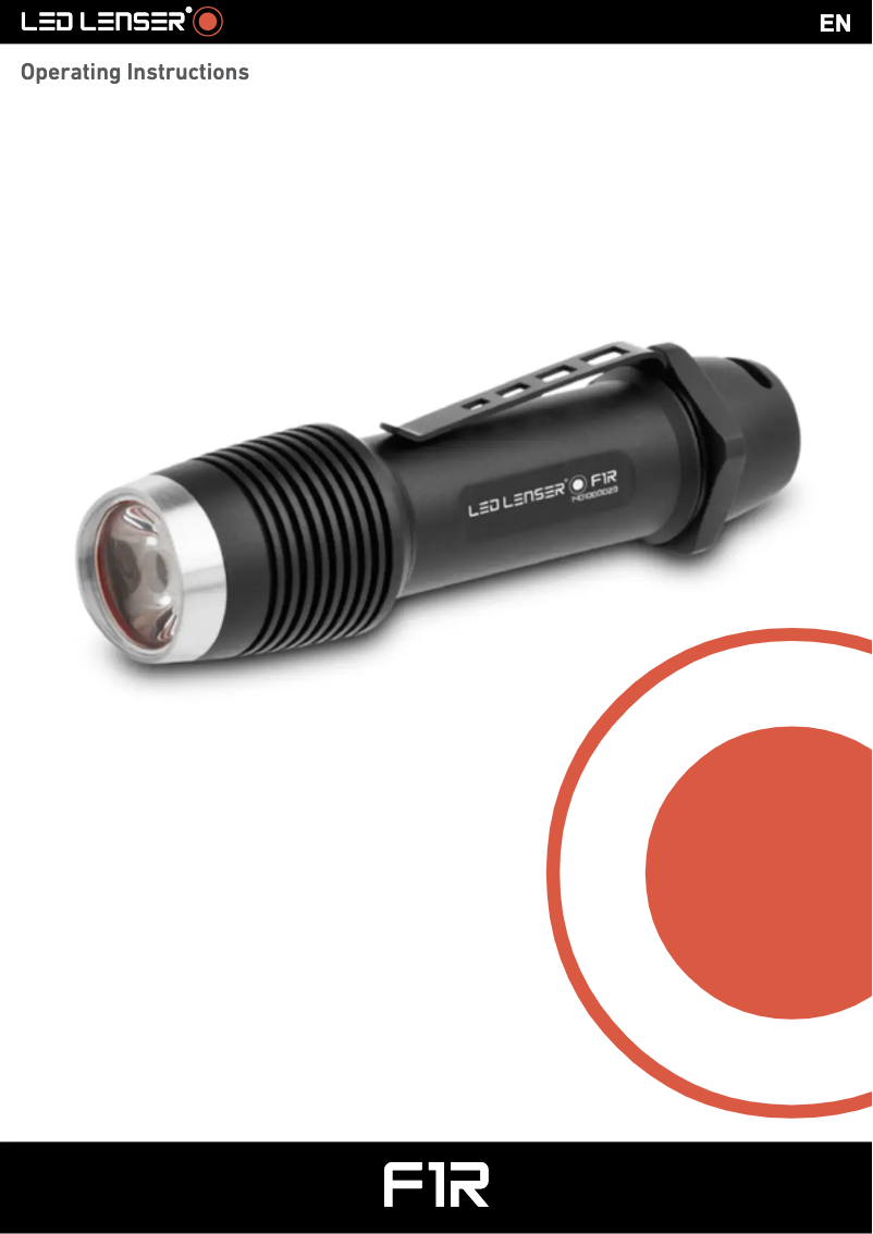 Image de la première page du manuel de l'appareil F1R