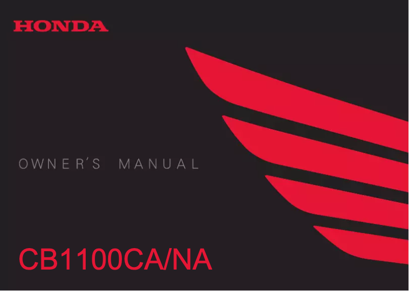 Página 1 del manual Manual de usuario Honda CB1100EX (2018)