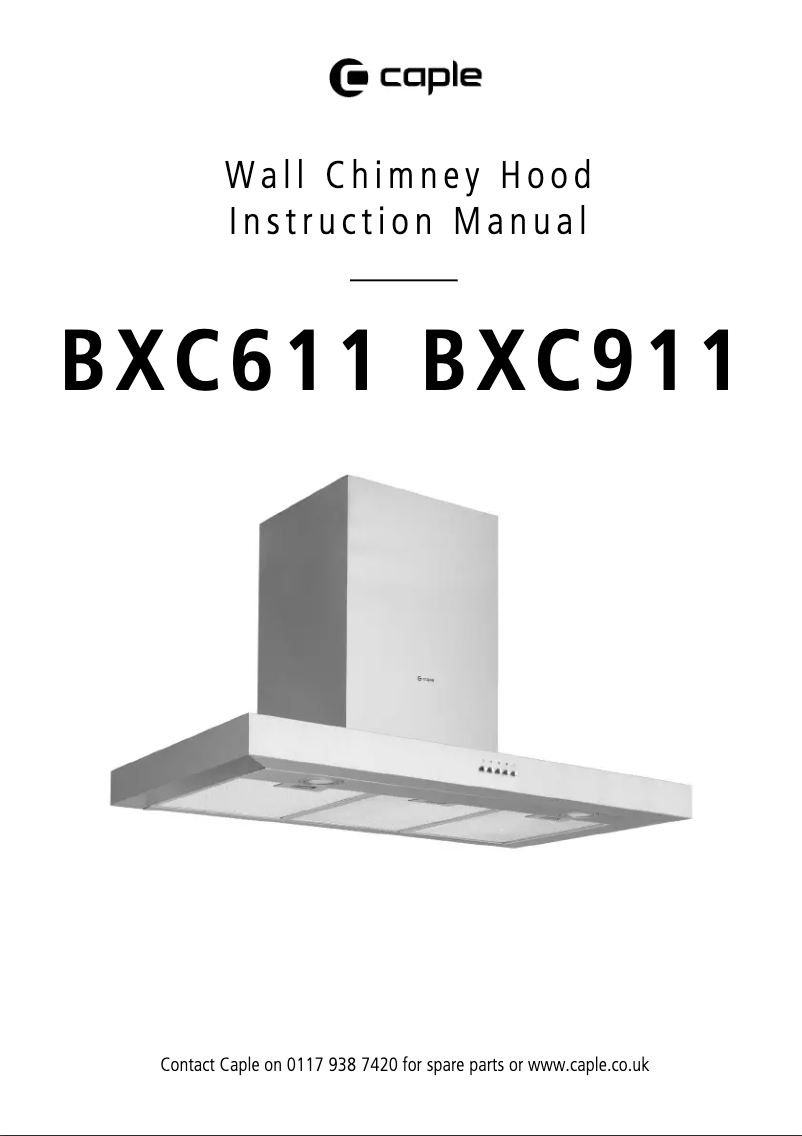 Page n°1 - Manuel utilisateur Caple BXC911