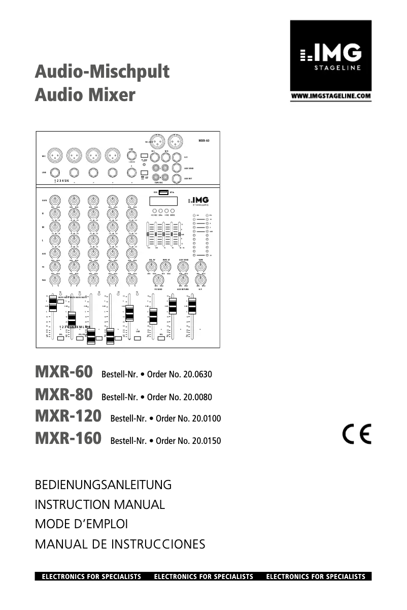 Page n°1 - Manuel utilisateur IMG Stageline MXR-60