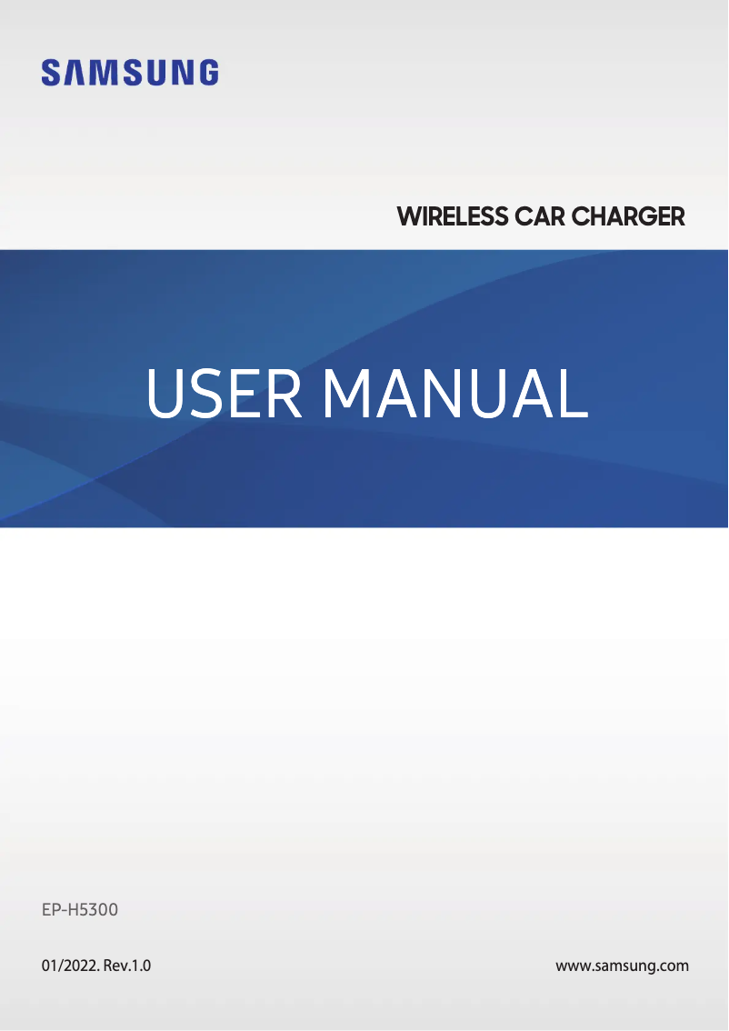 Page 1 de la notice Manuel utilisateur Samsung EP-H5300