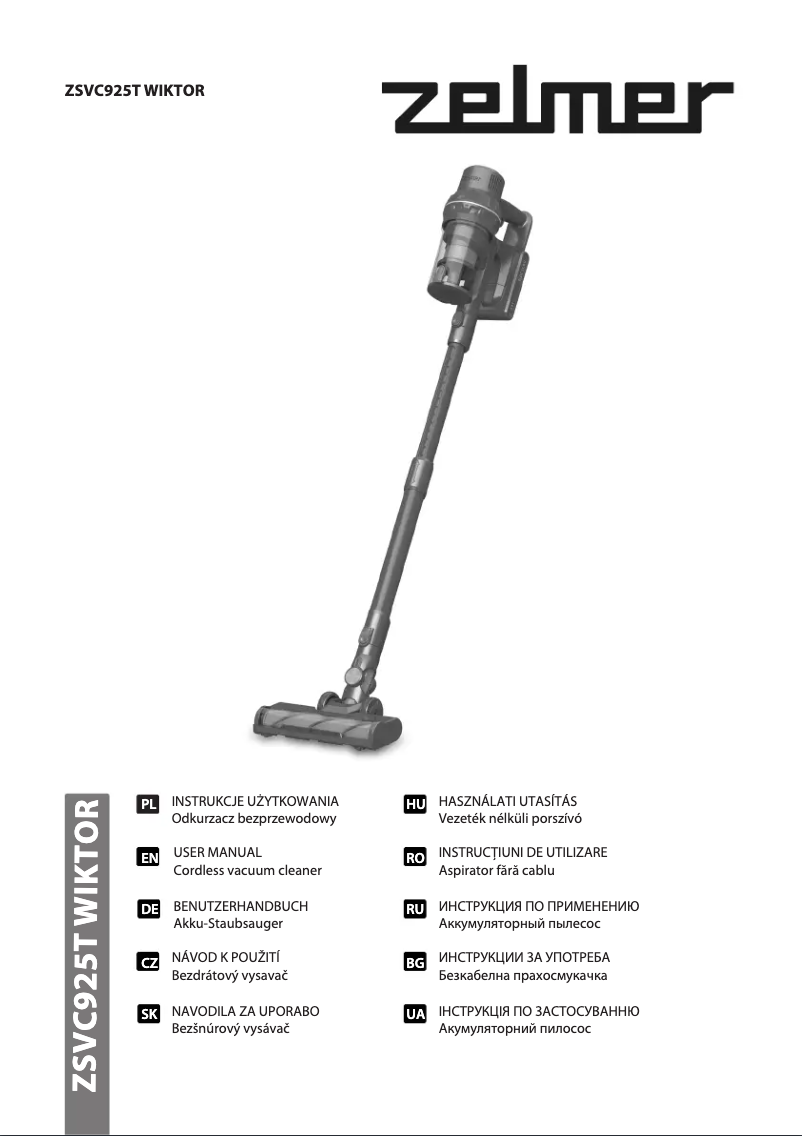 Image de la première page du manuel de l'appareil ZSVC925T Wiktor