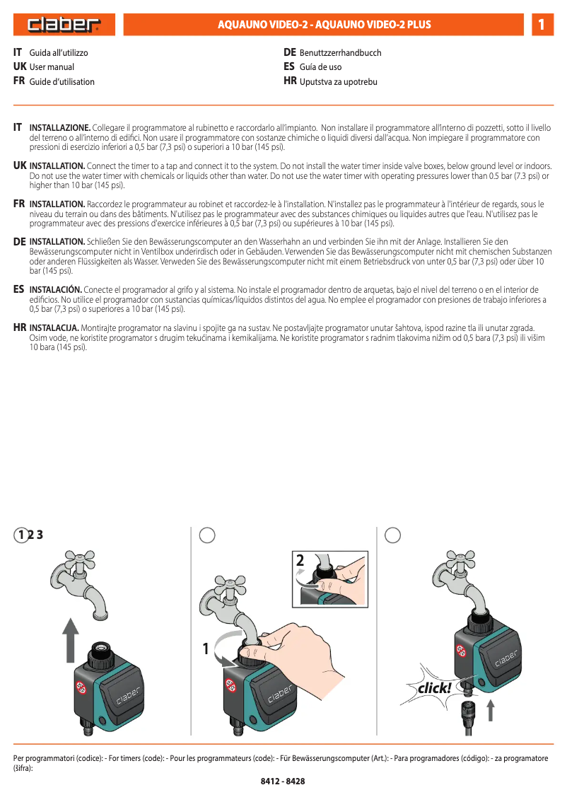 Image de la première page du manuel de l'appareil Video-2 8480